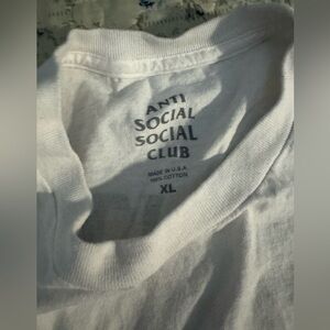 Brand new white tee anti social club